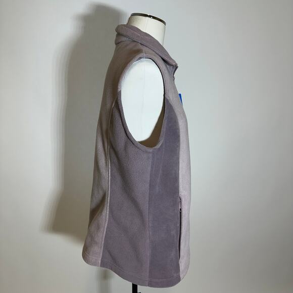 NWD Columbia Benton Springs Purple Fleece Vest Full Zip Mock Neck Womens Large L - Picture 3 of 12